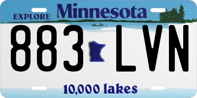 MN license plate 883LVN