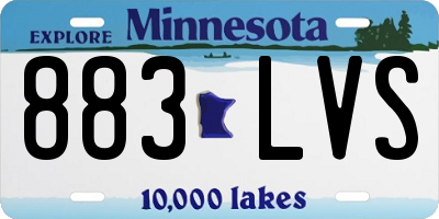 MN license plate 883LVS