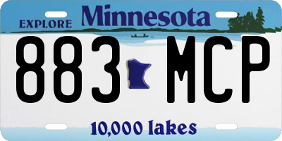 MN license plate 883MCP