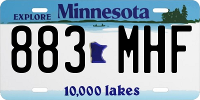 MN license plate 883MHF