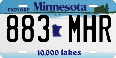 MN license plate 883MHR