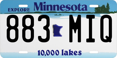 MN license plate 883MIQ