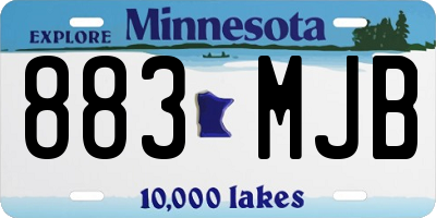 MN license plate 883MJB