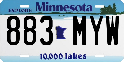 MN license plate 883MYW