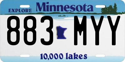 MN license plate 883MYY