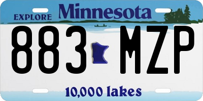 MN license plate 883MZP