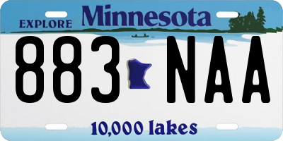 MN license plate 883NAA