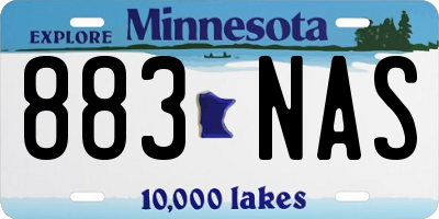 MN license plate 883NAS