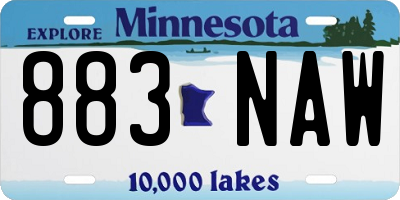MN license plate 883NAW