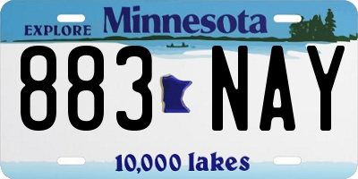 MN license plate 883NAY