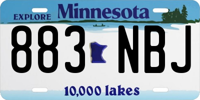 MN license plate 883NBJ