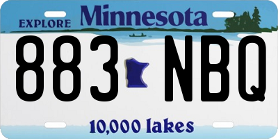 MN license plate 883NBQ
