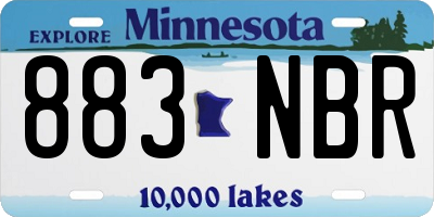 MN license plate 883NBR