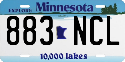MN license plate 883NCL