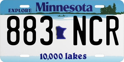 MN license plate 883NCR