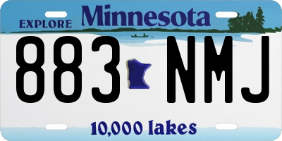 MN license plate 883NMJ