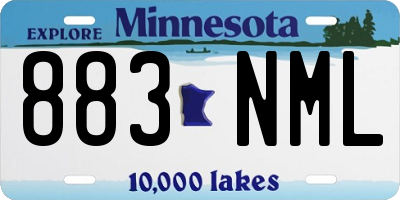 MN license plate 883NML