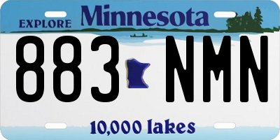 MN license plate 883NMN