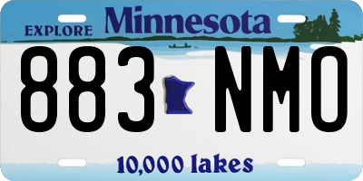 MN license plate 883NMO