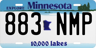 MN license plate 883NMP