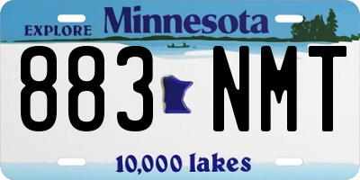 MN license plate 883NMT