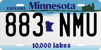 MN license plate 883NMU