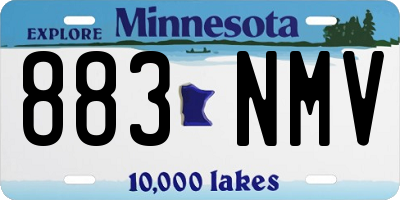 MN license plate 883NMV