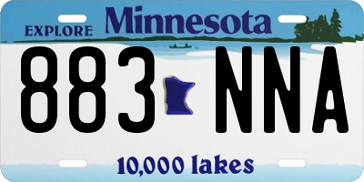 MN license plate 883NNA