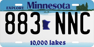 MN license plate 883NNC