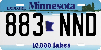 MN license plate 883NND
