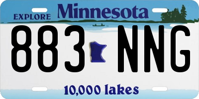 MN license plate 883NNG