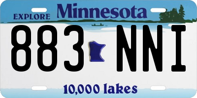MN license plate 883NNI