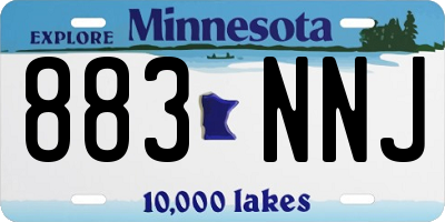 MN license plate 883NNJ