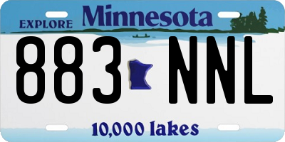 MN license plate 883NNL