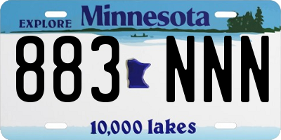MN license plate 883NNN