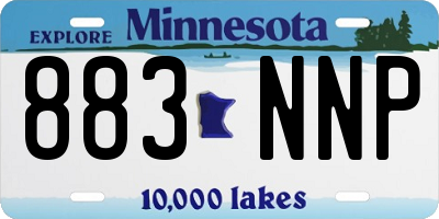 MN license plate 883NNP