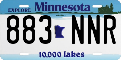 MN license plate 883NNR