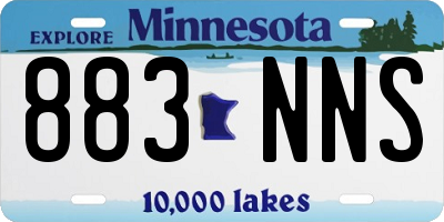 MN license plate 883NNS