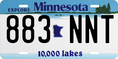 MN license plate 883NNT