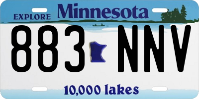 MN license plate 883NNV