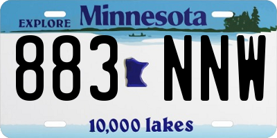 MN license plate 883NNW