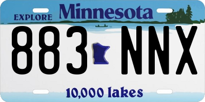 MN license plate 883NNX