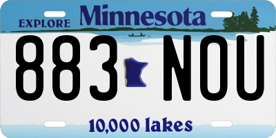 MN license plate 883NOU