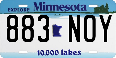 MN license plate 883NOY