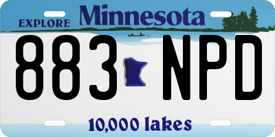 MN license plate 883NPD