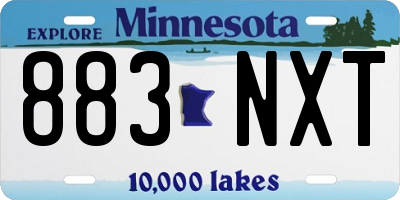 MN license plate 883NXT
