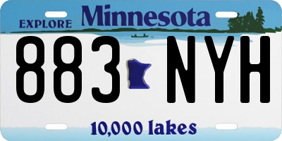 MN license plate 883NYH