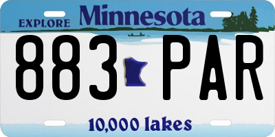 MN license plate 883PAR