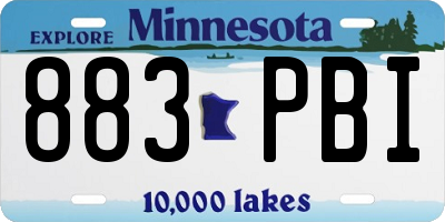 MN license plate 883PBI