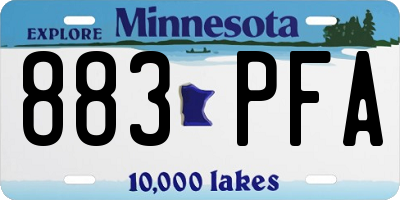 MN license plate 883PFA